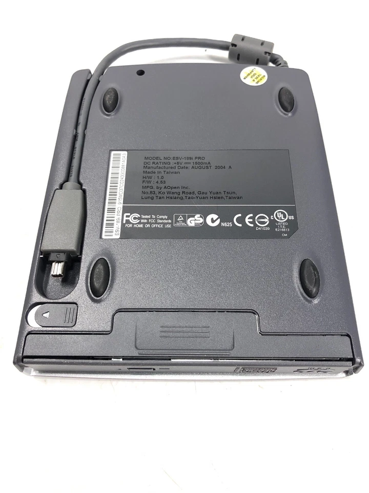 Acer AOPen ESV-189i PRO Portable External CD-RW DVD DRIVE AS IS - Image 3 of 4