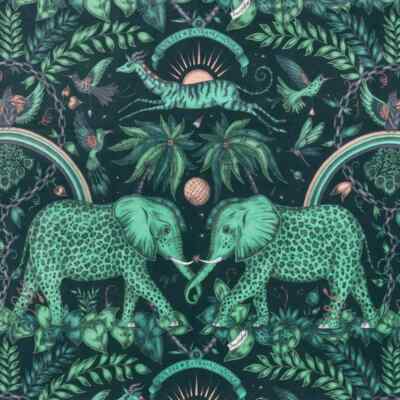 Velvor Gardinenstoff Emma J Shipley Zambezi Teal Polster Kissen Bezug