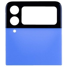Back Glass Set with Camera Lens 2 Parts for Samsung Galaxy Z Flip4 Blue Part