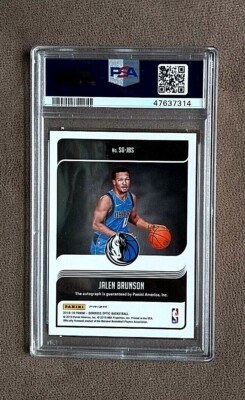 2018-19 Optic Jalen Brunson Purple Signature Series Rookie Auto