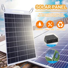 Trickle Charger 50W Solar Panel Kit Battery C...