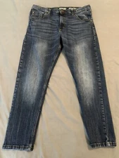 Wrangler Red Pocket Boys Regular Taper Blue Jeans 31x26 Adj. Waist (Tag missing)