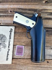 Vintage Alfonsos Plain Black Lined Holster For 4.25" Colt 45 1911 Threepersons