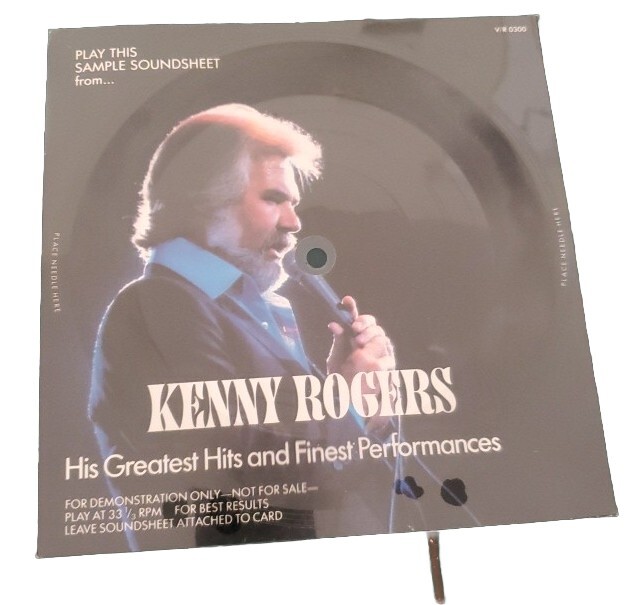 Kenny Rogers  His Greatest Hits And Finest Performances Flexi-Disc Promo Record