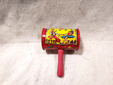 VINTAGE TIN NOISE MAKER KIRCHHOF LIFE OF THE PARTY NEWARK NEW JERSEY GOOD COLOR