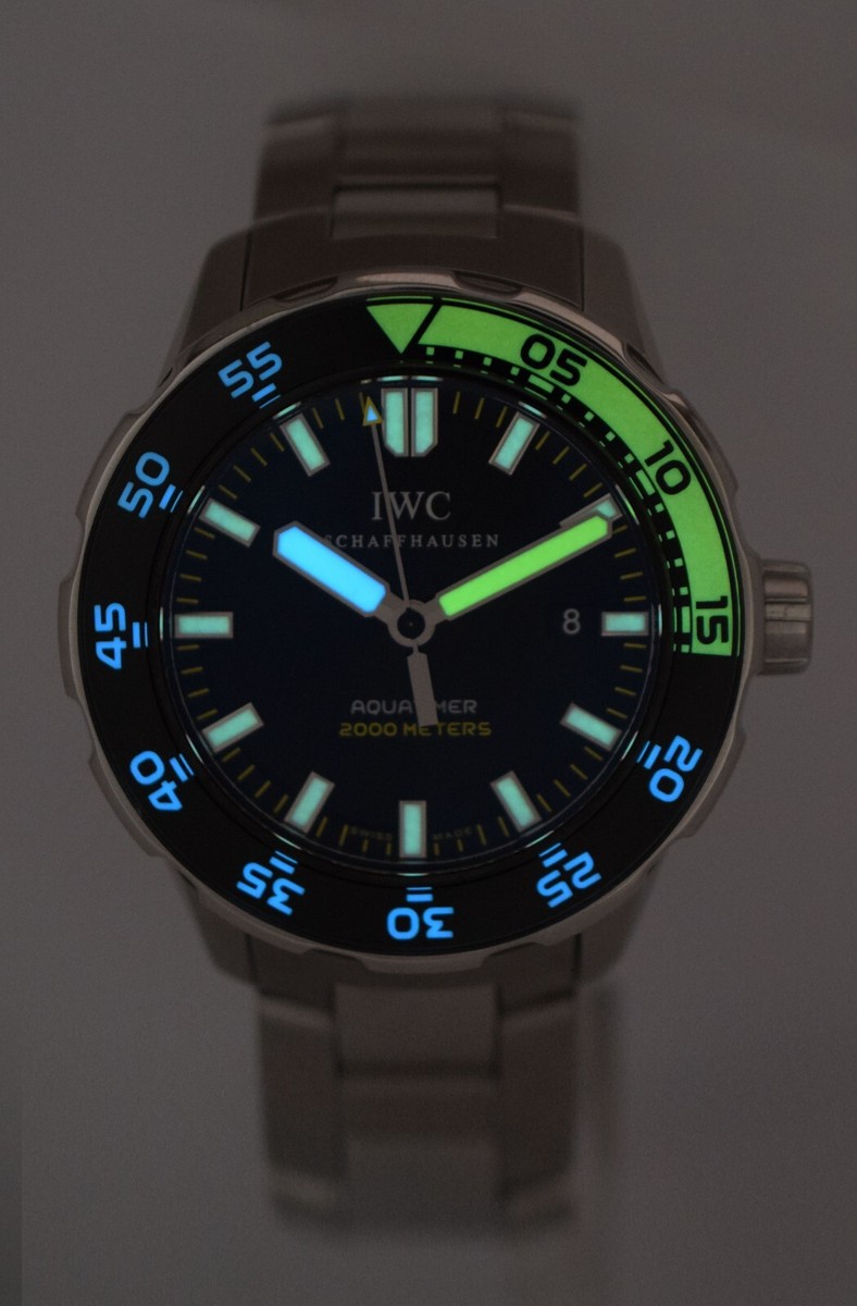 IWC Aquatimer 2000 Steel Black/Yellow Mens 44mm Watch 3568