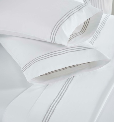 Brandon Cotton Three-Line Modern Embroidered Deep Pocket Bed Sheet Set - Picture 12 of 50