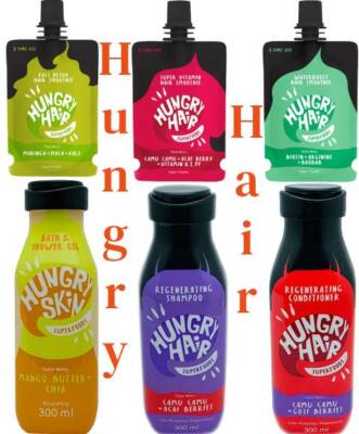 Hungry Hair Superfoods Produkte Shampoo, Conditioner, Haar Smoothie, Duschgel