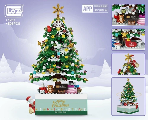 LOZ Mini Blocks Kids Building Toys Christmas House/ Tree  Music Box 1238 1237 - Picture 4 of 7