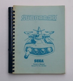 Sega Subroc-3D Arcade Game Owner's Manual
