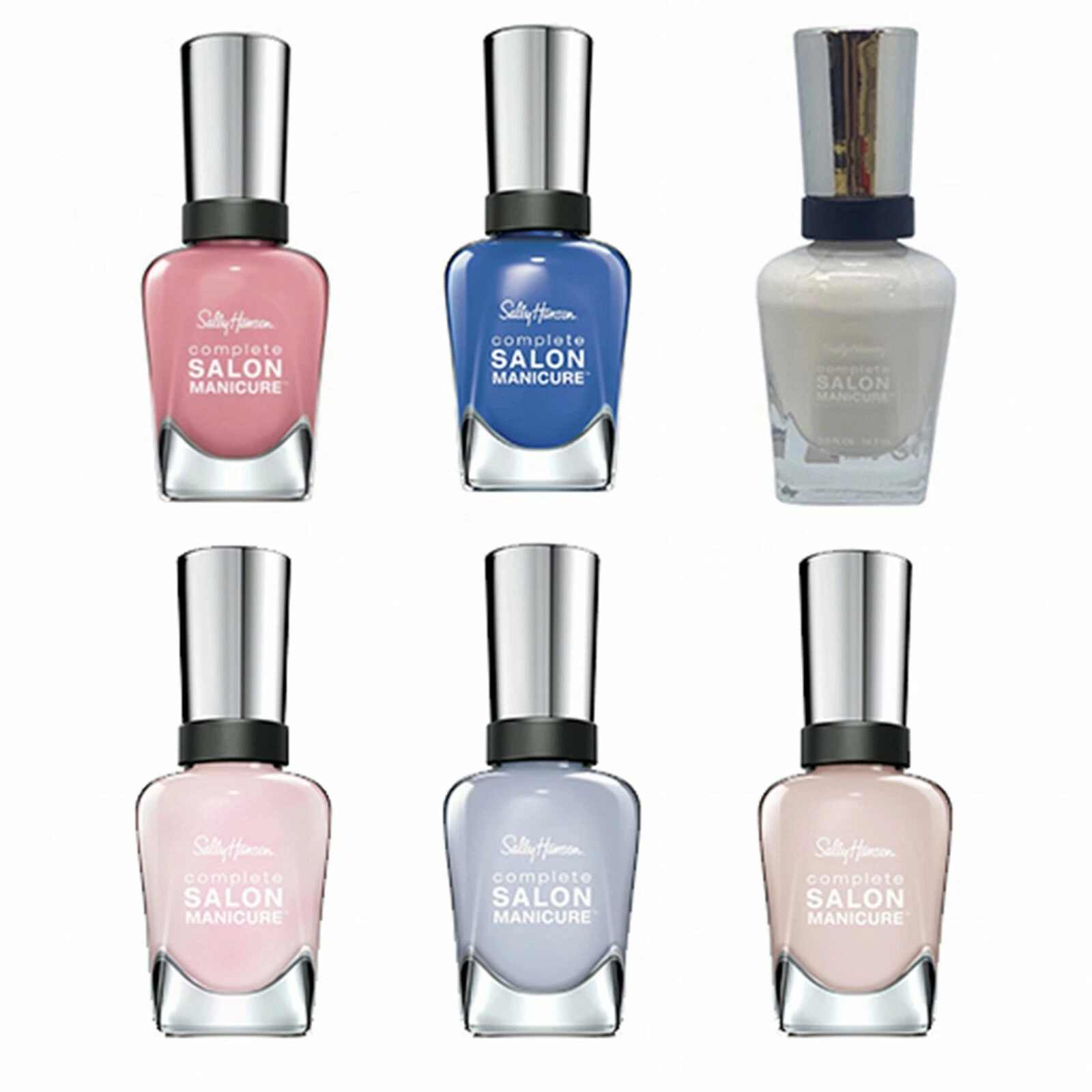 SALLY HANSEN NAIL POLISH COMPLETE SALON MANICURE 6 COLOUR PACK [PACK 2]