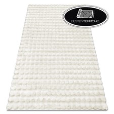 MODERNE dicke weiche TEPPICHE 'BUBBLE' weiß, Imitation von Kaninchenpelz