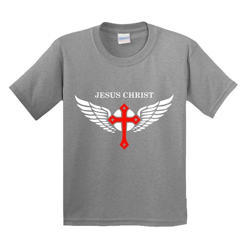 Jesus Christ Wings Kids T-Shirt Happy Easter Christian Religious Cross Gift Tee - Picture 13 of 13