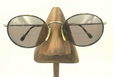Vintage TLS5034 Tortoise Pewter Metal Oval Sunglasses FRAMES ONLY