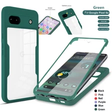 360° Full Body Hybrid Clear Phone Case W/ Screen Protector For Google Pixel 6A