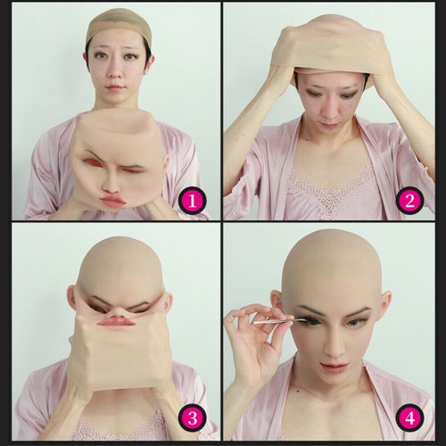 KnowU Silicone Fake Headwear Cosplay Female Makeup for Transgender People - Picture 11 of 11