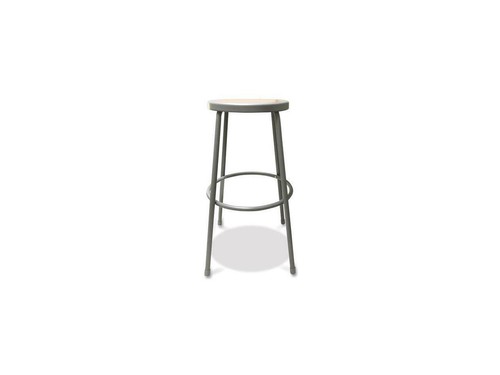 Industrial Stool, 30", Brown/Gray Seat - Picture 6 of 8