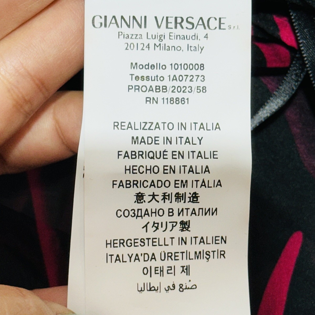NWT $5,025 Versace Runway SS23 Sheer Zebra Plisse Dress Red