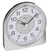 Atlanta Wecker Ohne Ticken Quarz Analog Snooze Weckwiederholung Silber - 1996/19