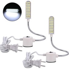 2x 30LED Flexible Sewing Machine Light Working Gooseneck Lamp Magnetic Base Q3I9