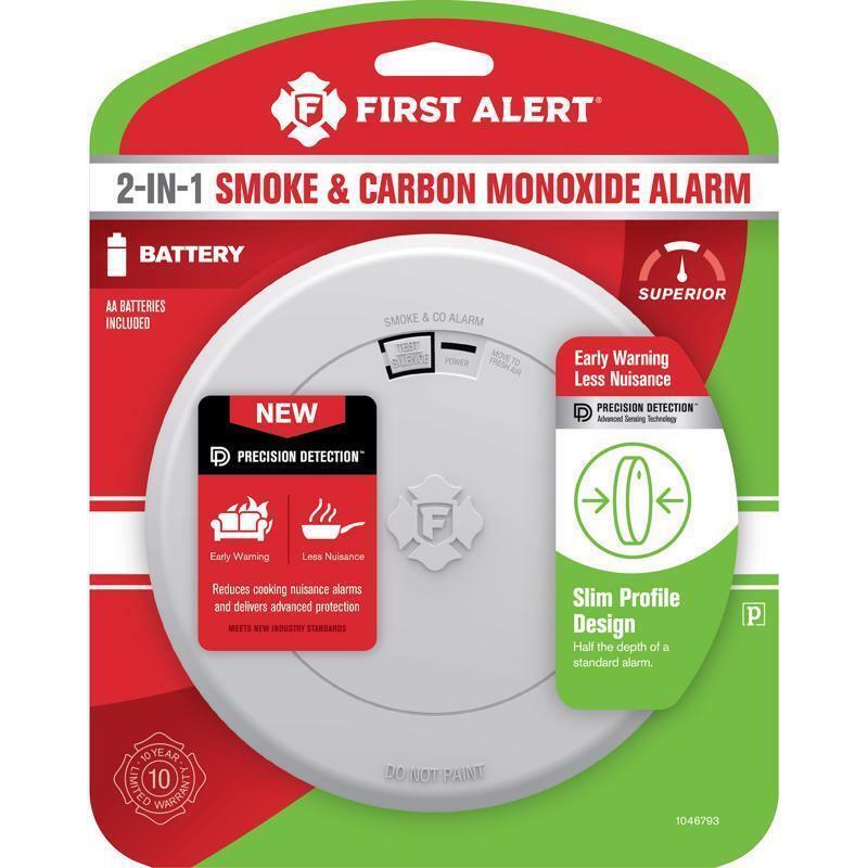 First Alert Slim Battery-Powered Photoelectric Smoke and Carbon Monoxide