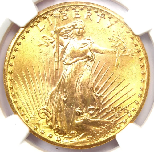 1926 Saint Gaudens Gold Double Eagle $20 - NGC MS66+ Plus Grade - $7,250 Value