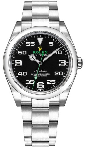 Rolex Air King Oyster Perpetual Black Dial Stainless Steel Men's Watch 116900