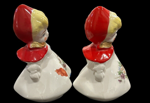 Vintage Hull Little Red Riding Hood Tall Large 5-1/8" Salt & Pepper Shakers - Picture 4 of 6