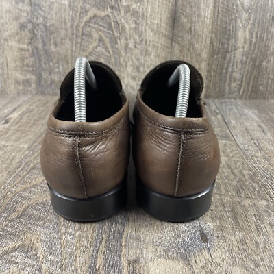 Tods Penny Loafer Shoes Mens 9 Brown Leather Italy Dress  display picture 3