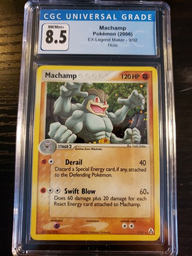 Pokémon Machamp Holo Rare 2006 EX Legend Maker 9/92 - MINT 8.5 CGC / PSA / BGS
