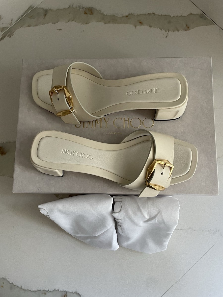 VIP★JIMMY CHOO Hawke 65 スエード ミュール JIMMY CHOO Patent Calfskin Hawke 65 Mules 37 Black 1044891