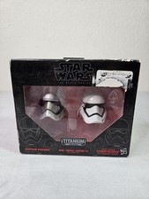 Star Wars Black Series Captain Phasma and Stormtrooper Helmets Titanium Series