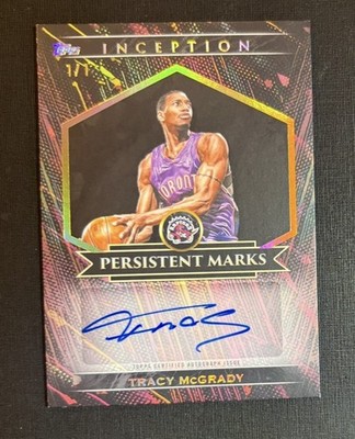 2025-26 Topps Inception Tracy McGrady Persistent Marks Auto 1/1 Raptors 1 of 1