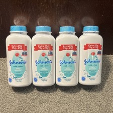 X4 Johnson's Baby Powder MILK RICE Silky Soft Skin W/ Talc, 3.5oz 100g