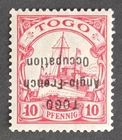 TOGO 1914 10pf Overprint INVERTED. (€12,000 for genuine). Sold As Seen. Forgery?