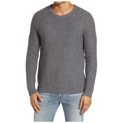 Maglione Sconosciuto Eastbank Misto Lana Girocollo Maglia Grossa Grigio Uomo Medium - Foto 9 di 9