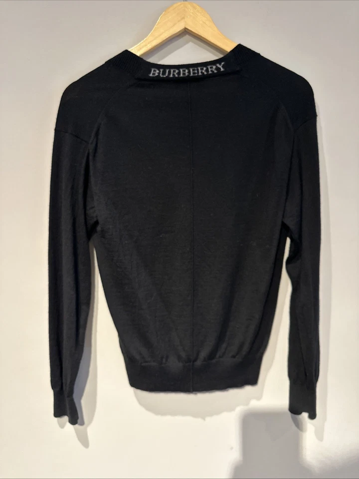 Cárdigan de lana para mujer Burberry negro talla XS Foto 3 de 3