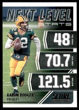 2021 Score Next Level Stats Aaron Rodgers Green Bay Packers #4