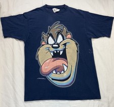 Vtg Tasmanian Devil Looney Tunes T-shirt Size L 90s 1995 Made In USA Vtg