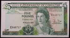 Gibraltar £5 Five Pounds 1988 - P-21 (N2904-0FW) - BA-M