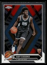 2023-24 Topps Chrome Sidy Cissoko ROOKIE CARD San Antonio Spurs #57 RC ?. rookie card picture
