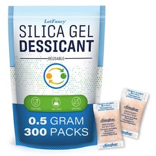 300 Packets 0.5g Gram Silica Gel Packets Desiccant Beads Dryer Moisture Absorber