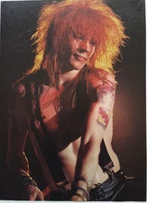 GUNS N' ROSES AXL ROSE VINTAGE 1980'S MAGAZINE PINUP POSTER + ARTICLE CLIPPING A