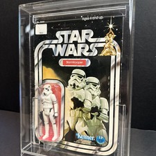 Vintage 1977 Star Wars 12A Back  IMPERIAL  STORMTROOPER MOC CLEAR BUBBLE