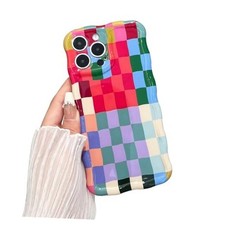 Compatible with Case, Cute Wave Curly Colorful iPhone 15 Pro Max Colorful1