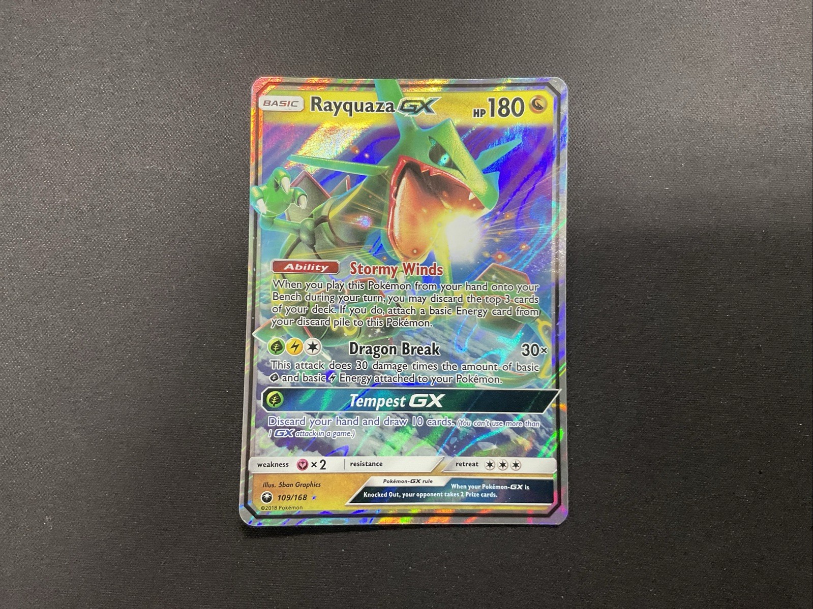 Pokemon Rayquaza GX 109/168 Celestial Storm Played