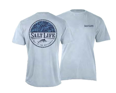 Salt Life Mahi Saltwash S/S Pocket Tee Mist Adult M Live Salty Saltlife NWT