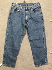 Levis 550 Jeans Mens 36x30 Blue Medium Wash Relaxed Fit Tapered Leg Zip Fly