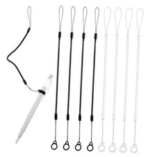 8Pcs Pen Leash for Clipboard, Elastic Lanyard Tether Retractable Spring Coil