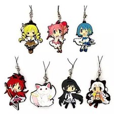Madoka Magica Rebellion Movie Rubber Strap Collection Complete 7pc Set